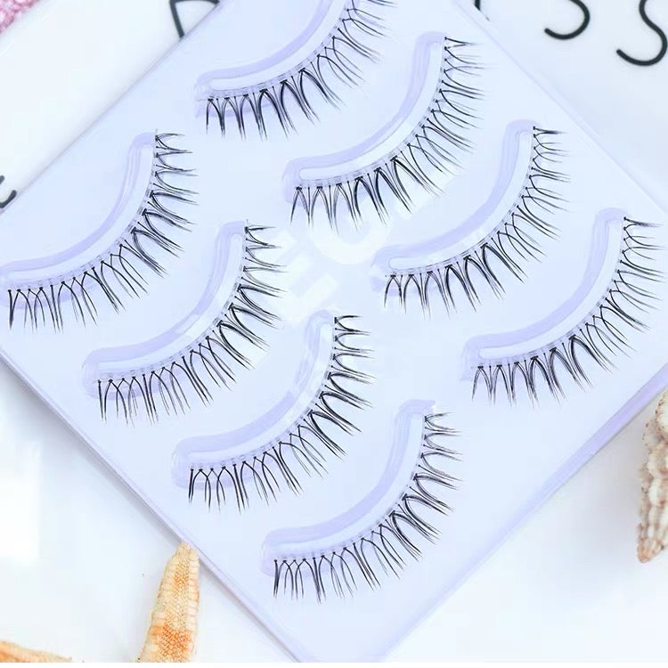Dorisue Natural looking false eyelashes Short lashes Lightweight 4 eyelashes pack lashes pack