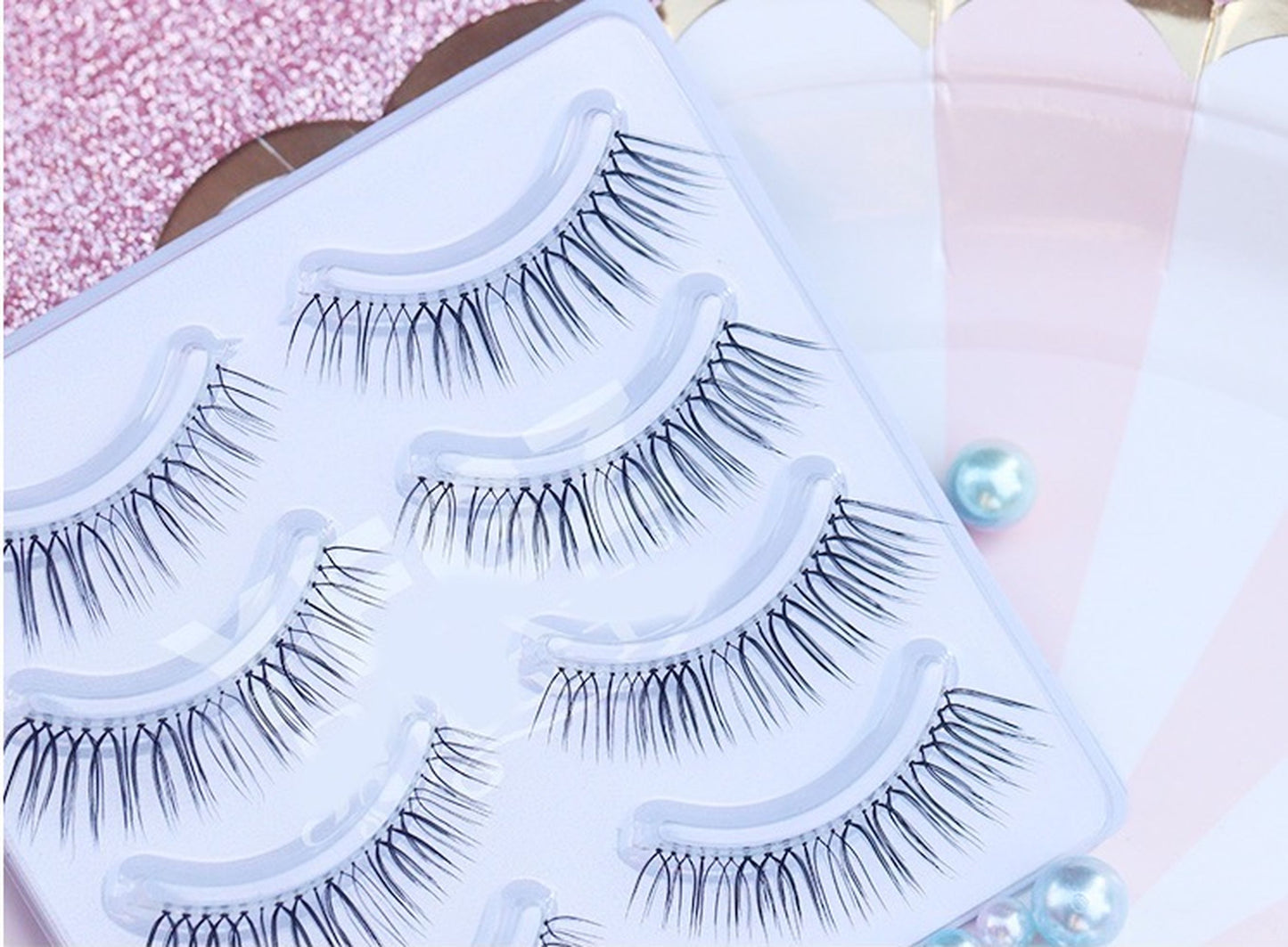 Dorisue E2 Short natural eyelashes false eyelashes natural wispy lashes 4 eyelashes pack lashes pack