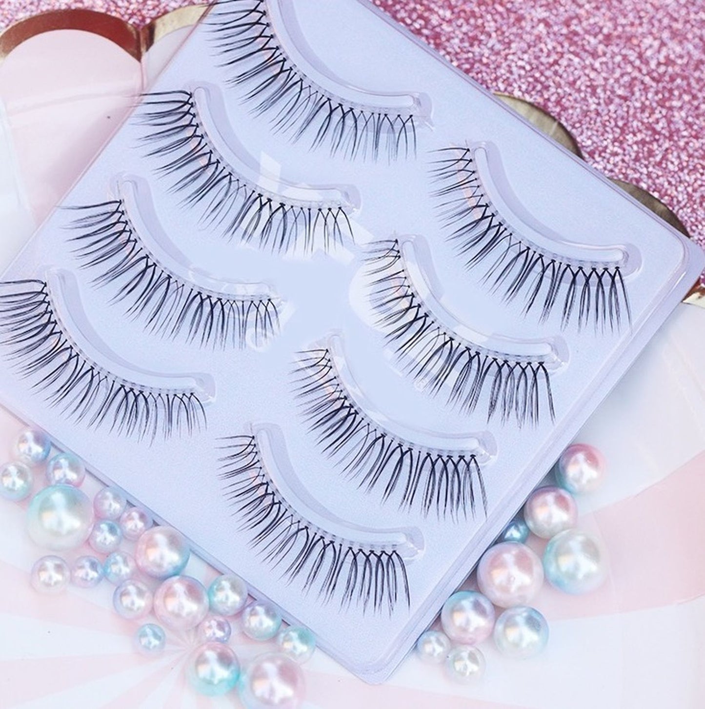 Dorisue E2 Short natural eyelashes false eyelashes natural wispy lashes 4 eyelashes pack lashes pack