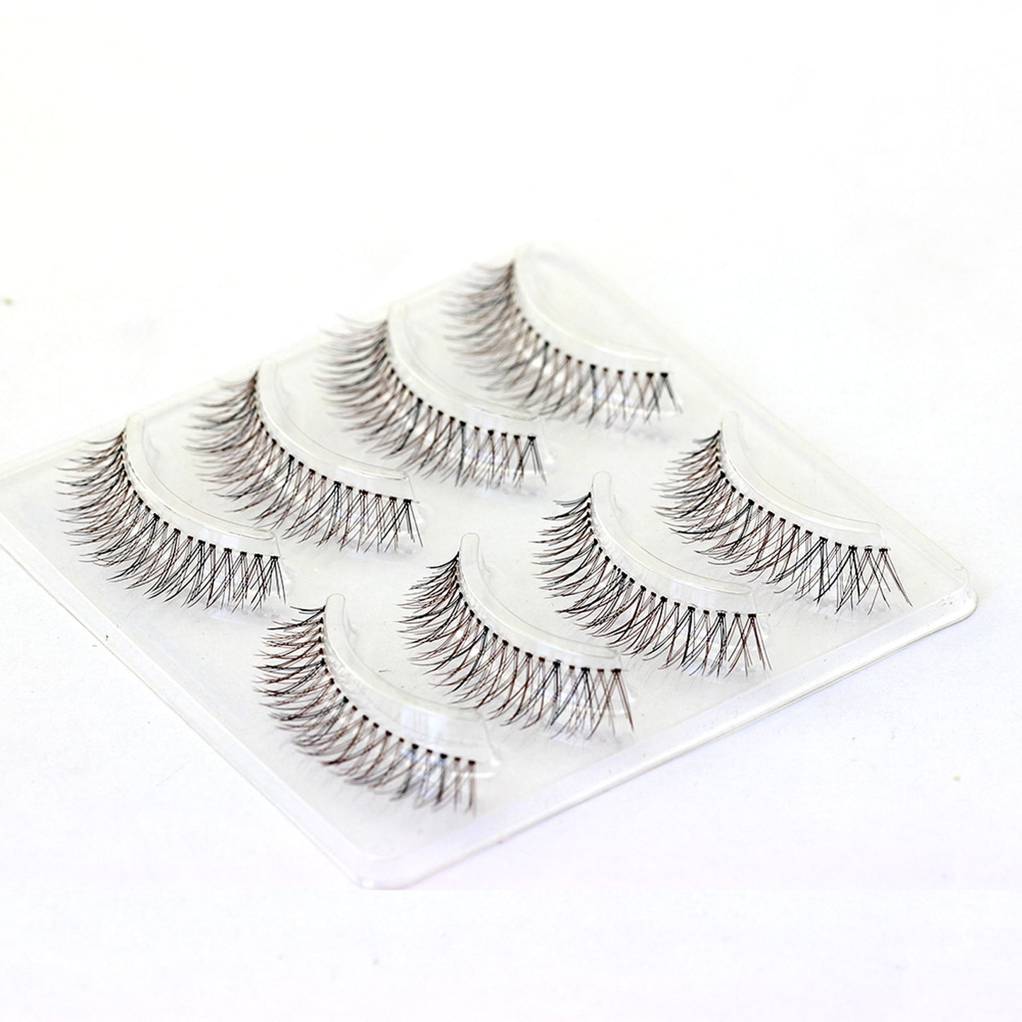 Dorisue 3D False Eyelashes Extensions Black and Brown Mink Lashes Strip Women's Lashes Handmade Soft 4 lashes pack