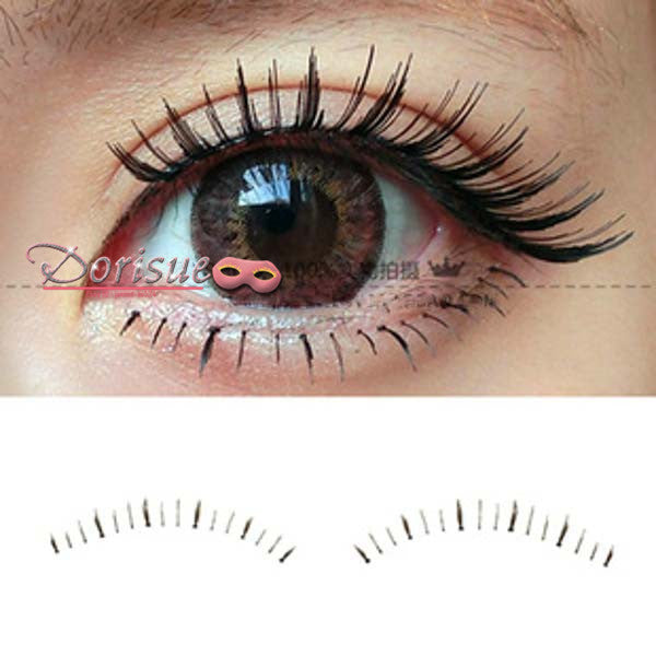 Dorisue H201 10 Pairs Natural Lower Bottom False Eyelashes Long Thin Lashes