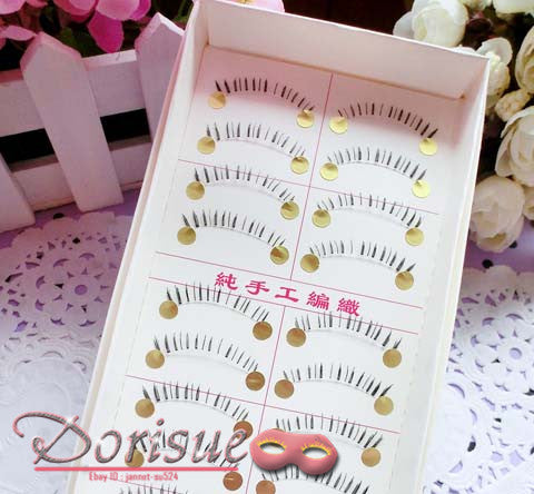 Dorisue Bottom lashes Natural Lower lashes Bottom eyelashes Black or Brown Eyelashes natural look face lashes set 10 Pairs lashes pack 01
