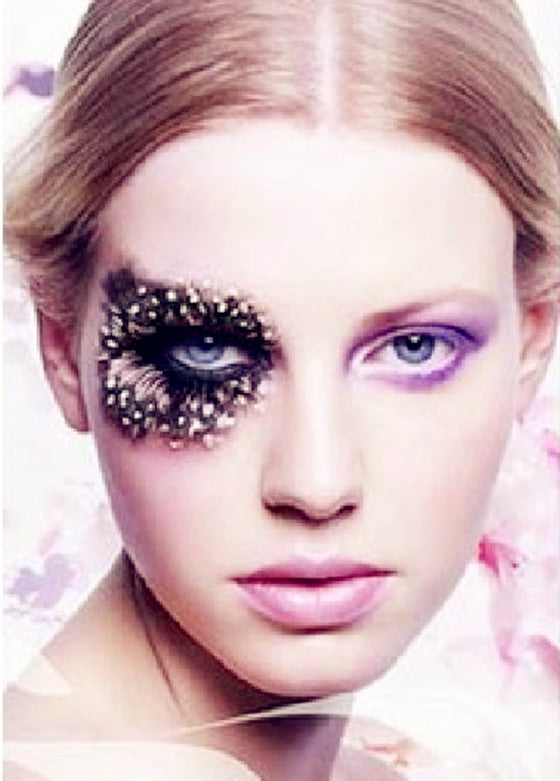 Dorisue Party Feather Eyelashes Fright Night Sexy leopard print Tiger Fake Eyelashes Party Cosplay Costume Feather False Eye Lashes dramatic design P5