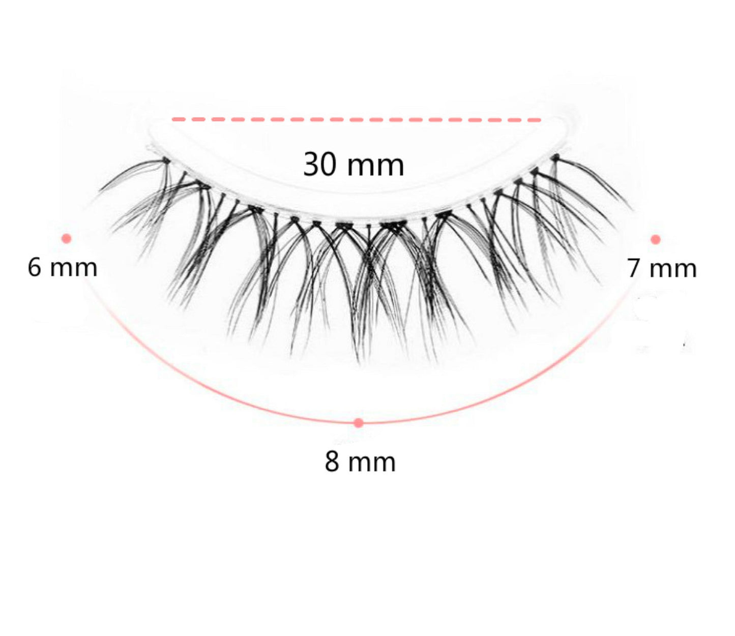 Dorisue V Shape Wispy lash Natural Short false eyelashes 3D Light Weight 4 eyelashes pack E6