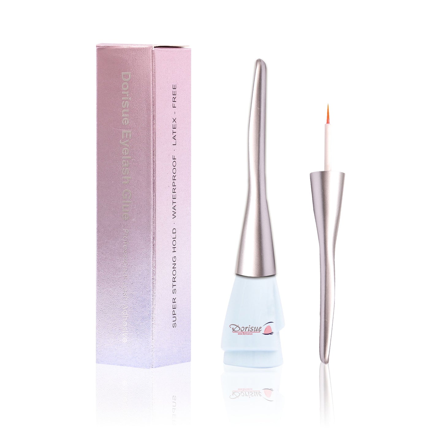 Dorisue Pro Strong Hold Water-Proof False Eyelashes Glue Hypoallergenic Adhesive Best Glue for Sensitive eyes Long-Lasting Lash Glue Clear (Clear)