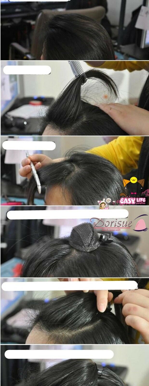 Bang Hair Lift Volume Styling Making Tool Bump Up Insert Tool Hair Comb 2 pc Black and Brown