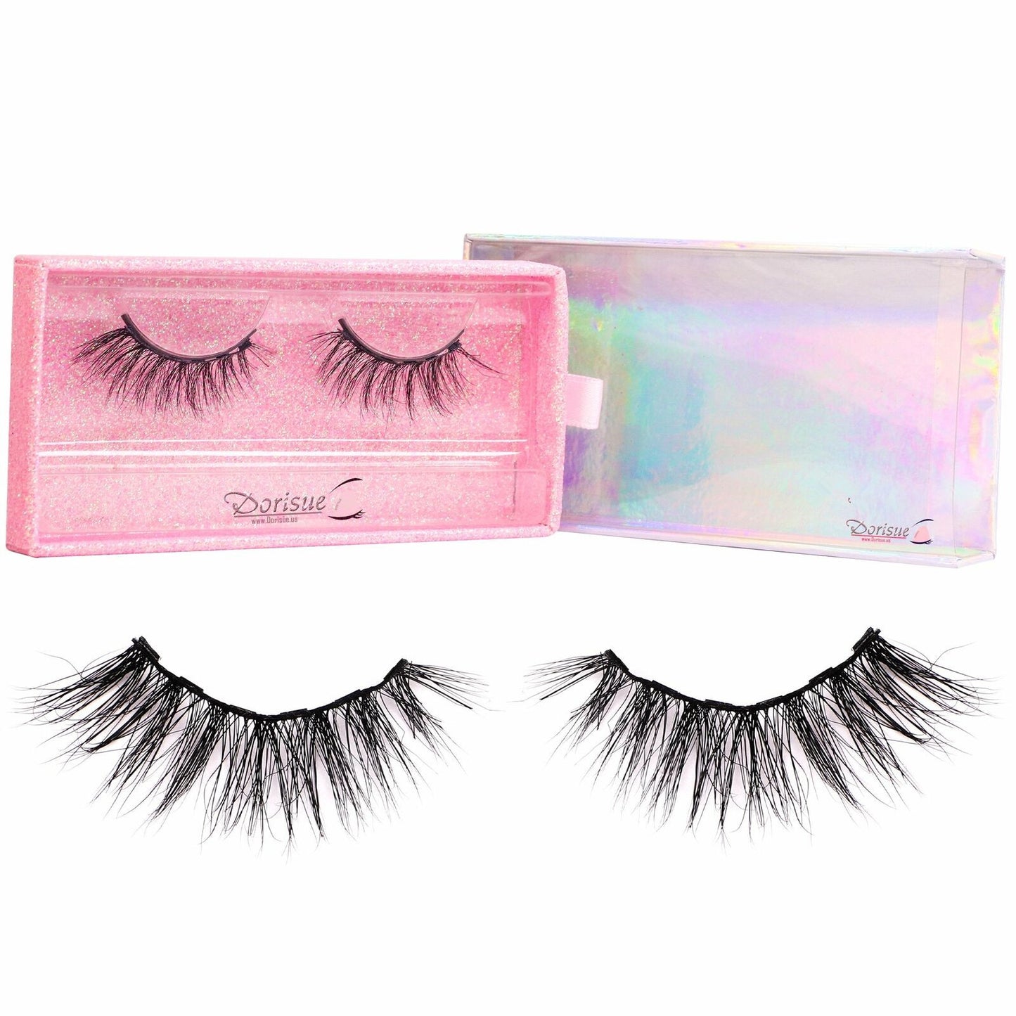 Dorisue Eyelashes Magnetic Medium Cat Eye 100% premium mink Reusable 40+ Flare shape Hight Quality magnetic lashes L1