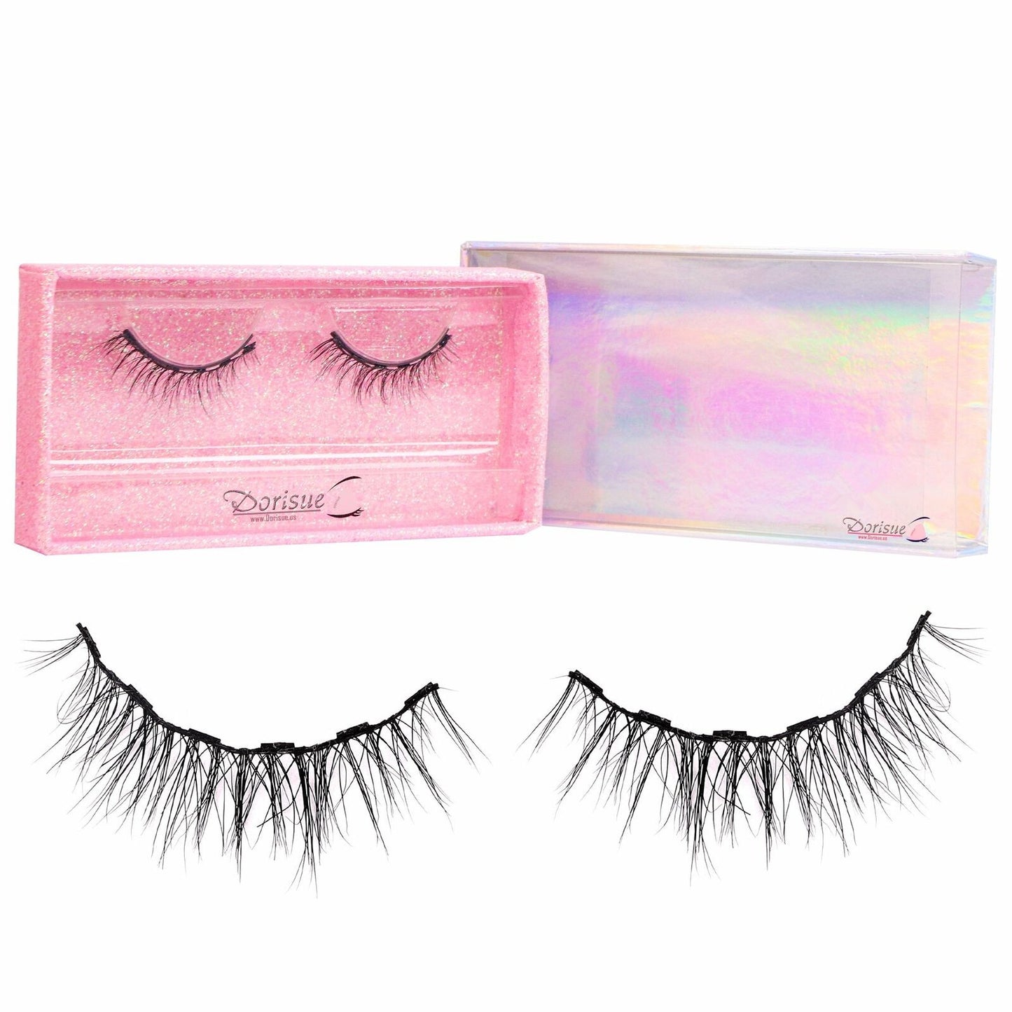 Dorisue Eyelashes Magnetic Short lashes 100% Premium Mink Reusable 40+ natural look Short round shape Hight Quality magnetic lashes L3