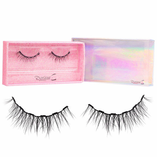 Dorisue Eyelashes Magnetic Short lashes 100% Premium Mink Reusable 40+ natural look Short round shape Hight Quality magnetic lashes L3