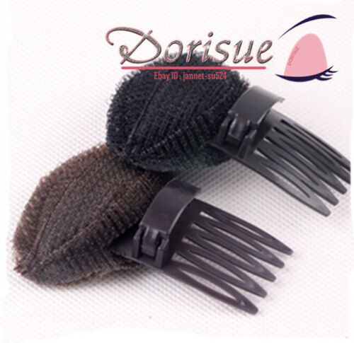 Bang Hair Lift Volume Styling Making Tool Bump Up Insert Tool Hair Comb 2 pc Black and Brown