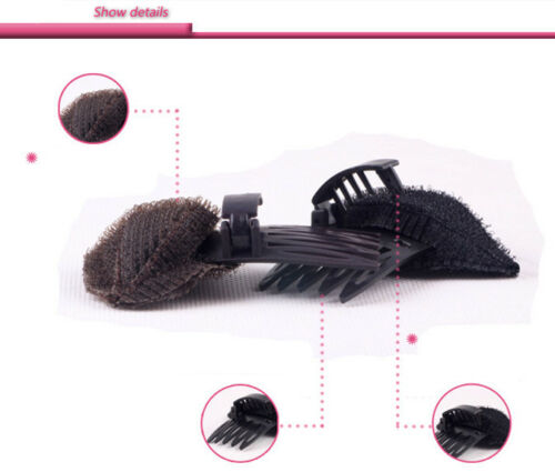 Bang Hair Lift Volume Styling Making Tool Bump Up Insert Tool Hair Comb 2 pc Black and Brown