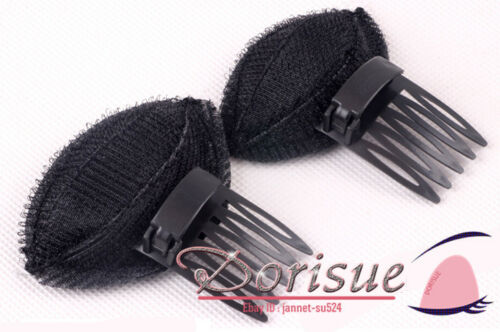Bang Hair Lift Volume Styling Making Tool Bump Up Insert Tool Hair Comb 2 pc Black and Brown